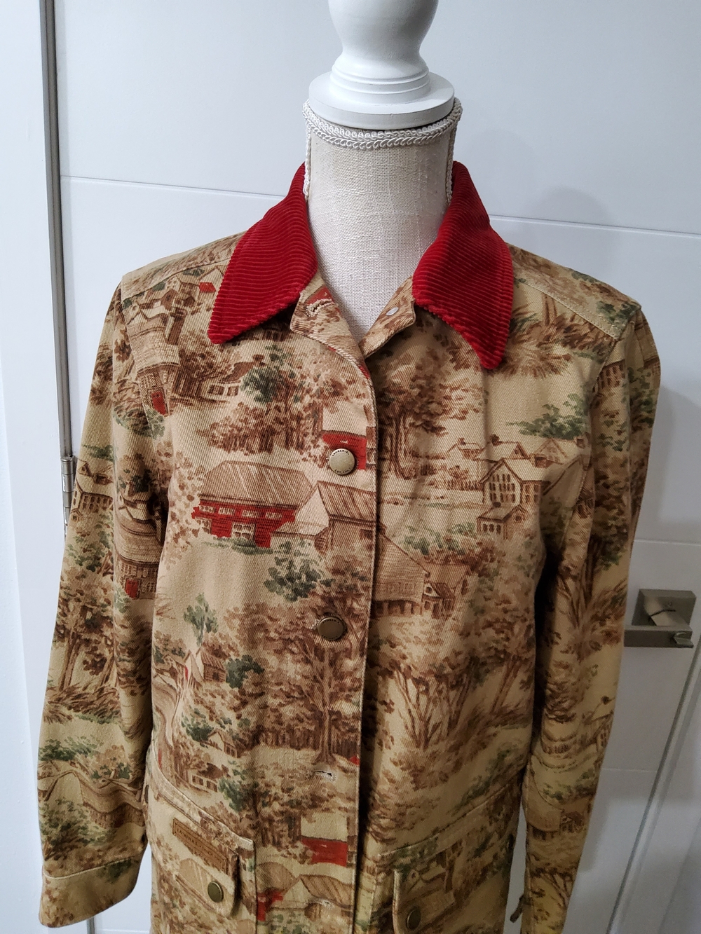 Lauren Ralph Lauren Vintage Printed Denim Jacket Size S - Picture 5 of 12